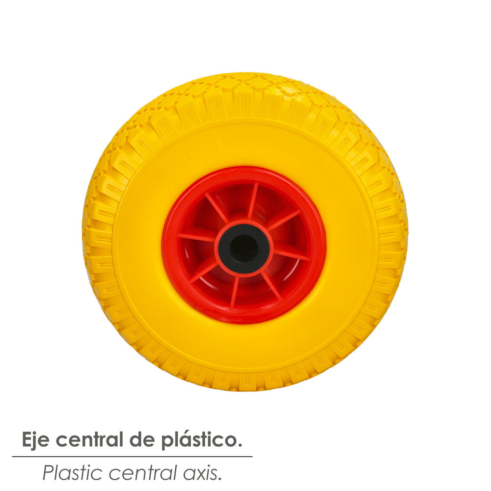 Rueda Carretilla Almacen / Sacos  Maciza Llanta Plástico  20 mm.