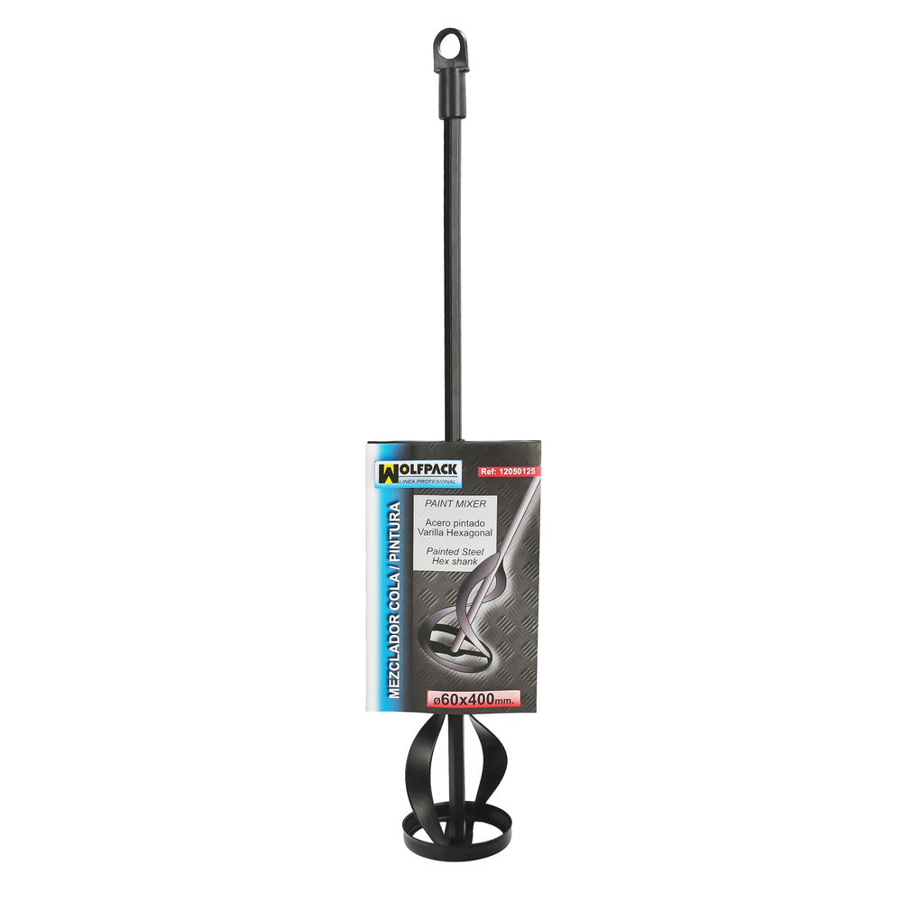 Mezclador Pinturas Para Taladro Ø 60 x 400 mm. Mezclador / Agitador Pinturas, Cemento, Yeso