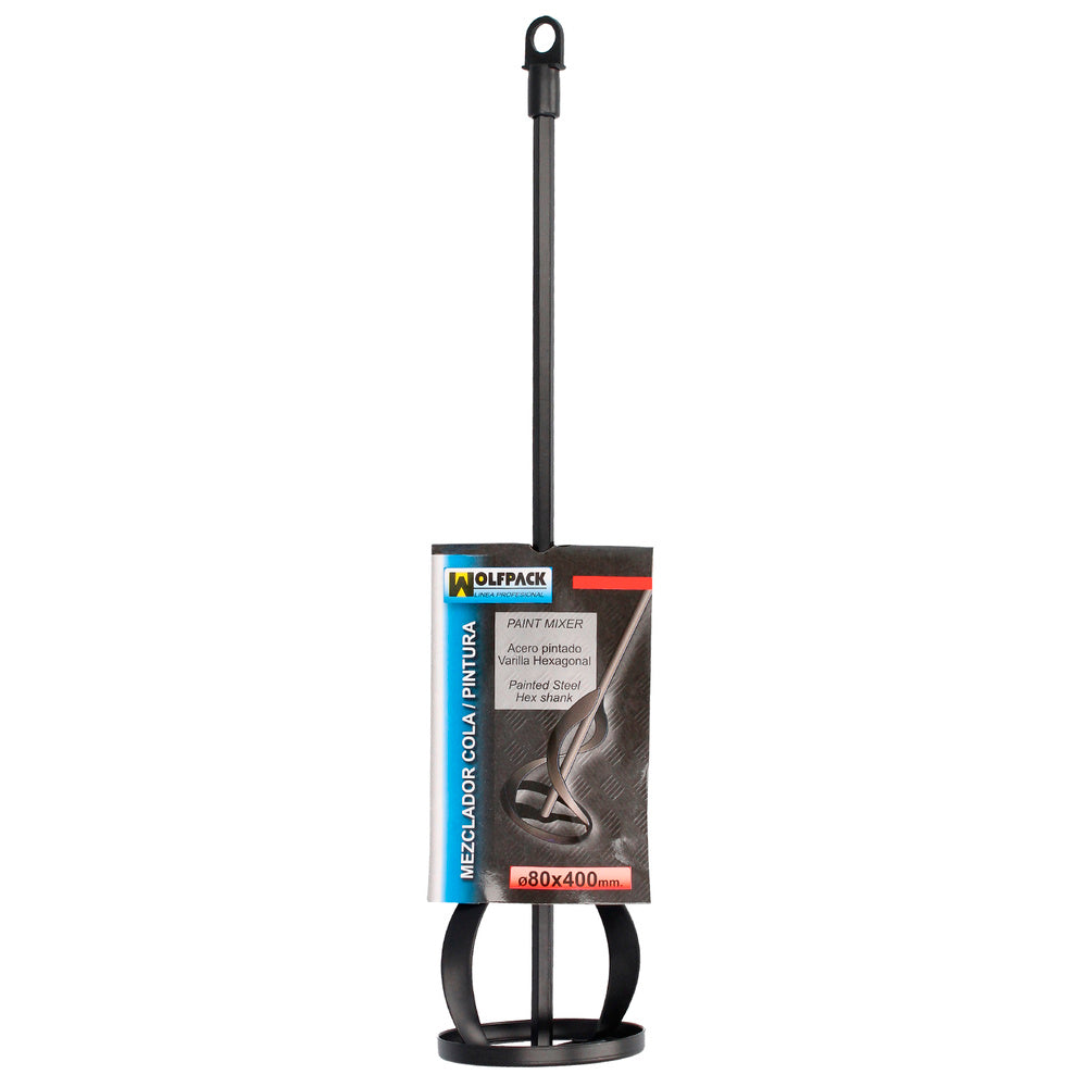 Mezclador Pinturas Para Taladro Ø 80 x 400 mm. Mezclador / Agitador Pinturas, Cemento, Yeso