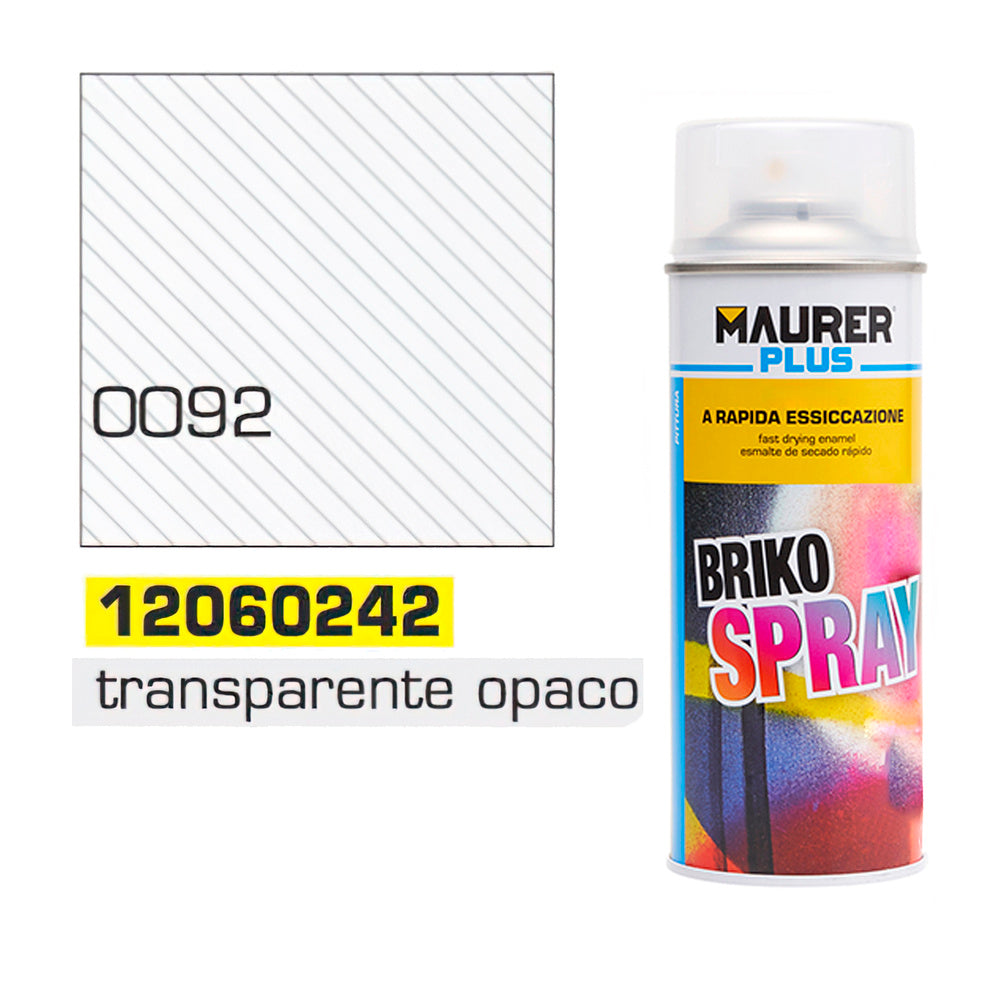 Spray Pintura Transparente Opaco Mate 400 ml.