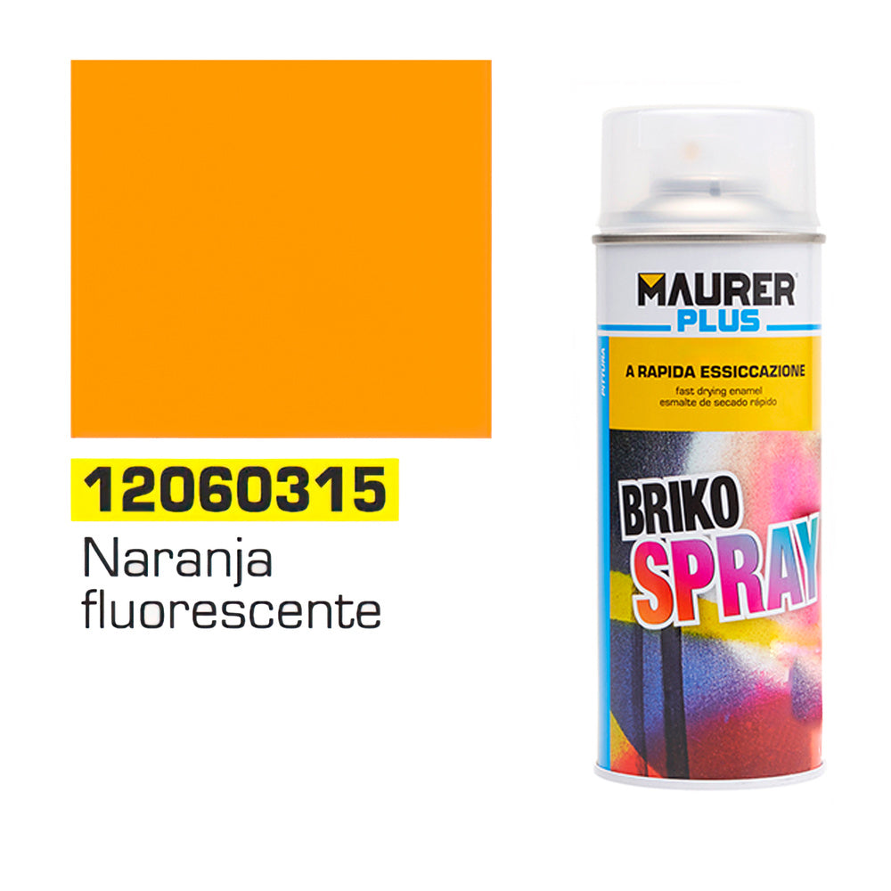 Spray Pintura Naranja Fluorescente 400 ml.
