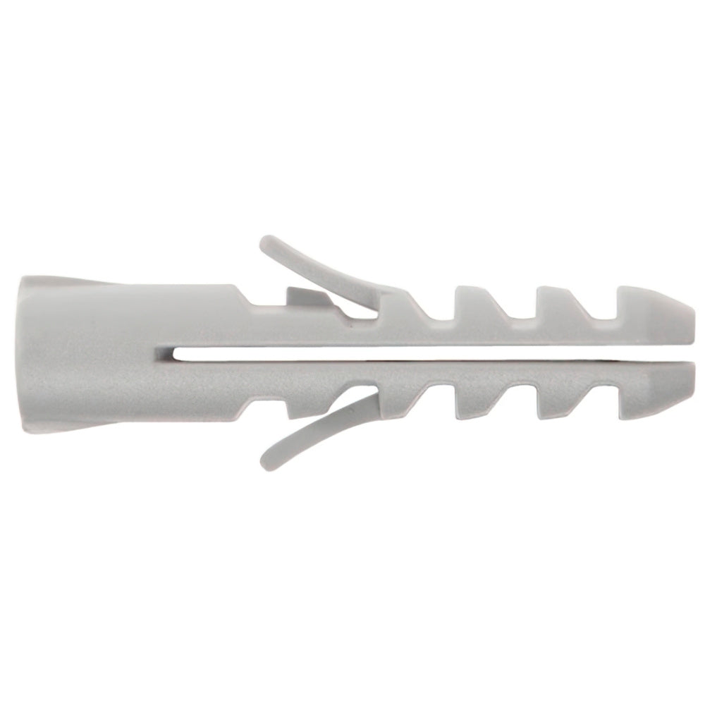 Taco Nylon Tradicional Gris   8 mm.  (Caja de 100 piezas)