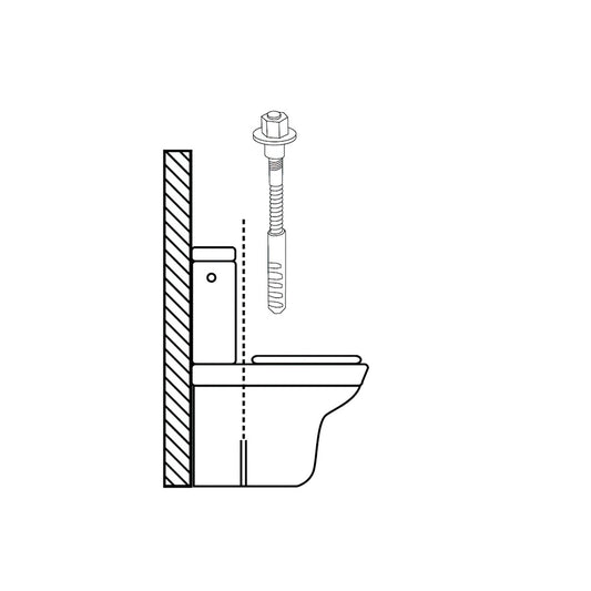 Kit Sanitario Fijacion Wc  6x80 mm. Inoxidable (2 Piezas)