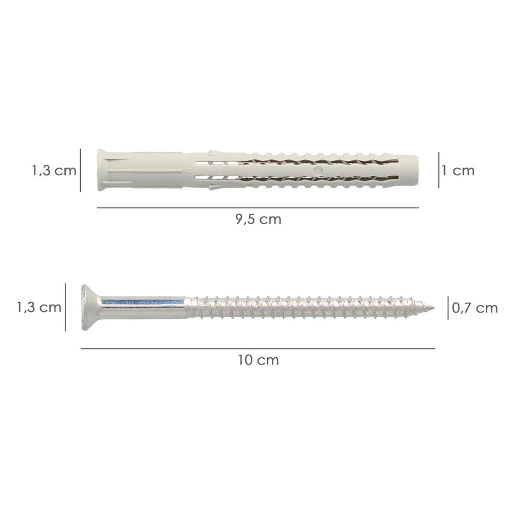 Taco NC-PS Con Tirafondo Torx 40 10 x 100 mm. (Caja De 50 Piezas)