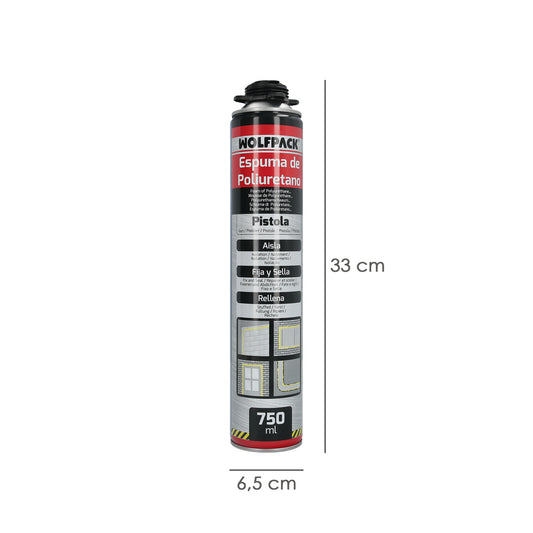 Espuma Poliuretano 750 Ml. Para Pistola Entry