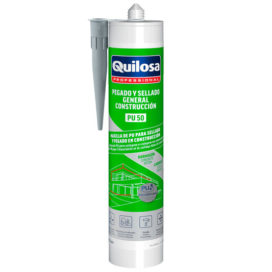 Masilla Poliuretano Gris Cartucho 300 ml.