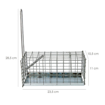 Trampa Ratas Jaula Metal Completa 21x10x10 cm