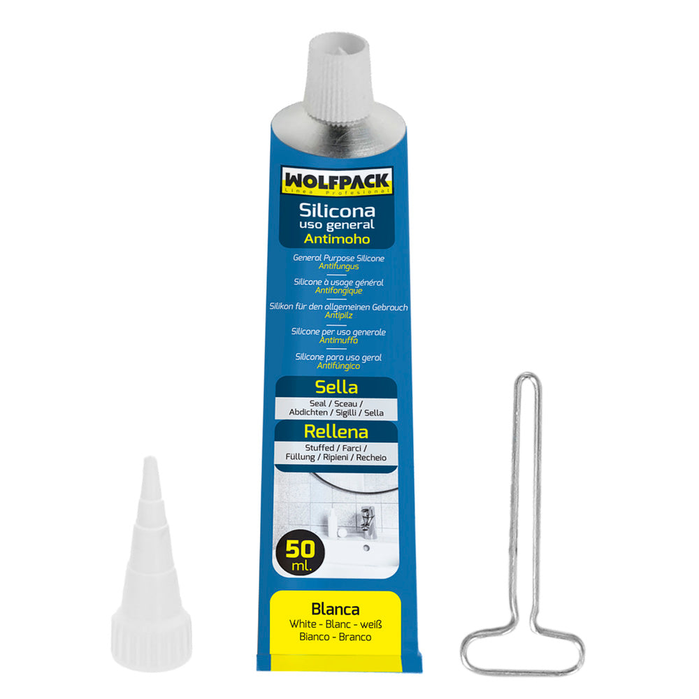 Silicona Acida Antimoho Tubo 50 ml. Blanca