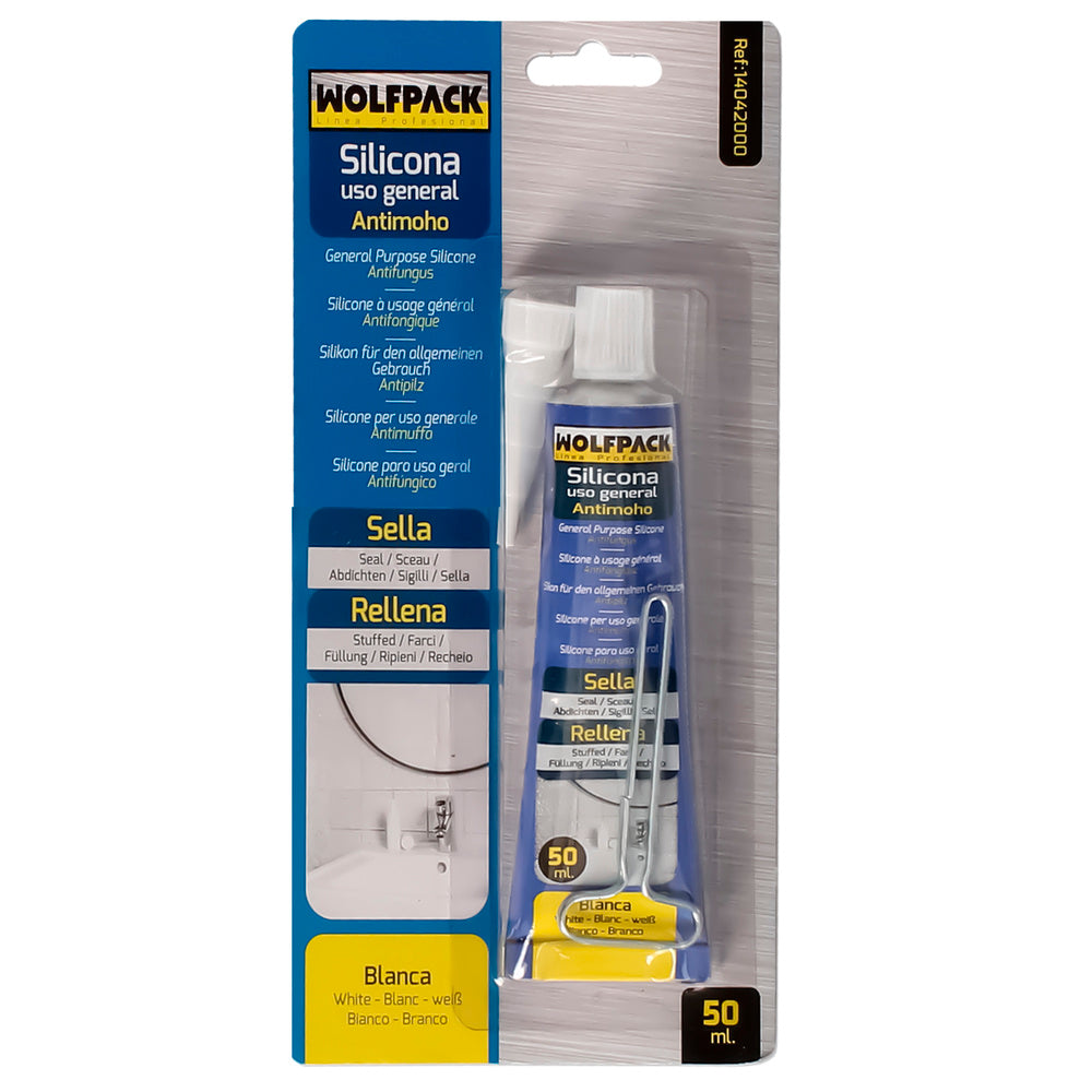 Silicona Acida Antimoho Tubo 50 ml. Blanca