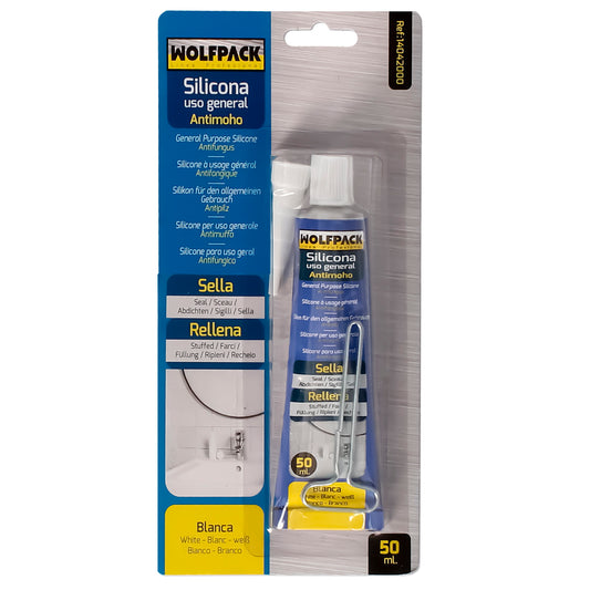 Silicona Acida Antimoho Tubo 50 ml. Blanca