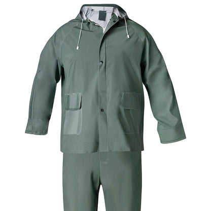 Traje de Agua Impermeable Verde Pvc         Talla 8-XL