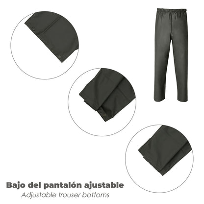 Traje de Agua Impermeable Verde Poliuretano Talla 8-XL