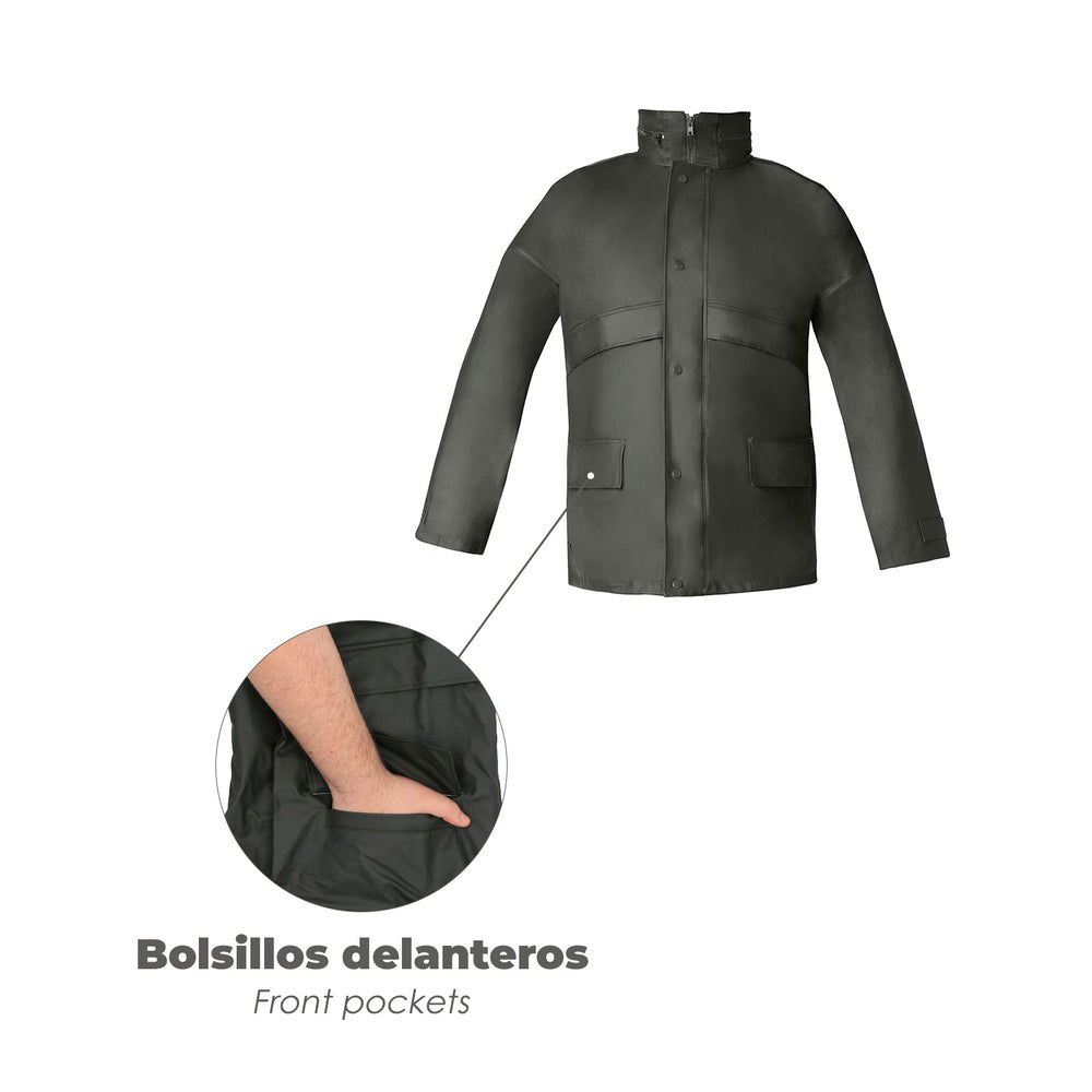 Traje de Agua Impermeable Verde Poliuretano Talla 9-XXL