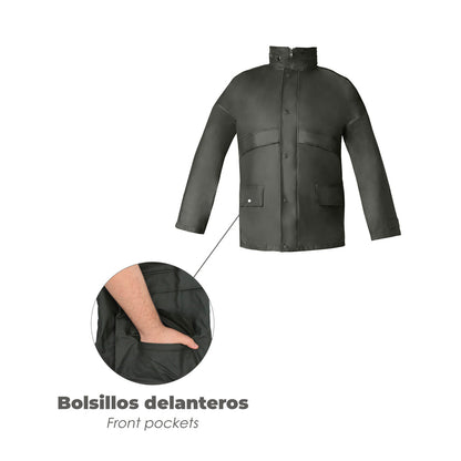 Traje de Agua Impermeable Verde Poliuretano Talla 9-XXL