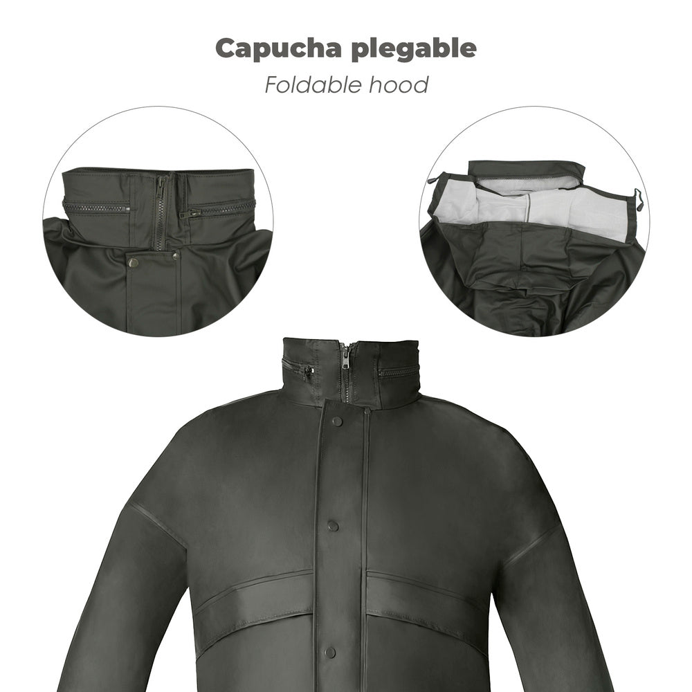 Traje de Agua Impermeable Verde Poliuretano Talla 9-XXL