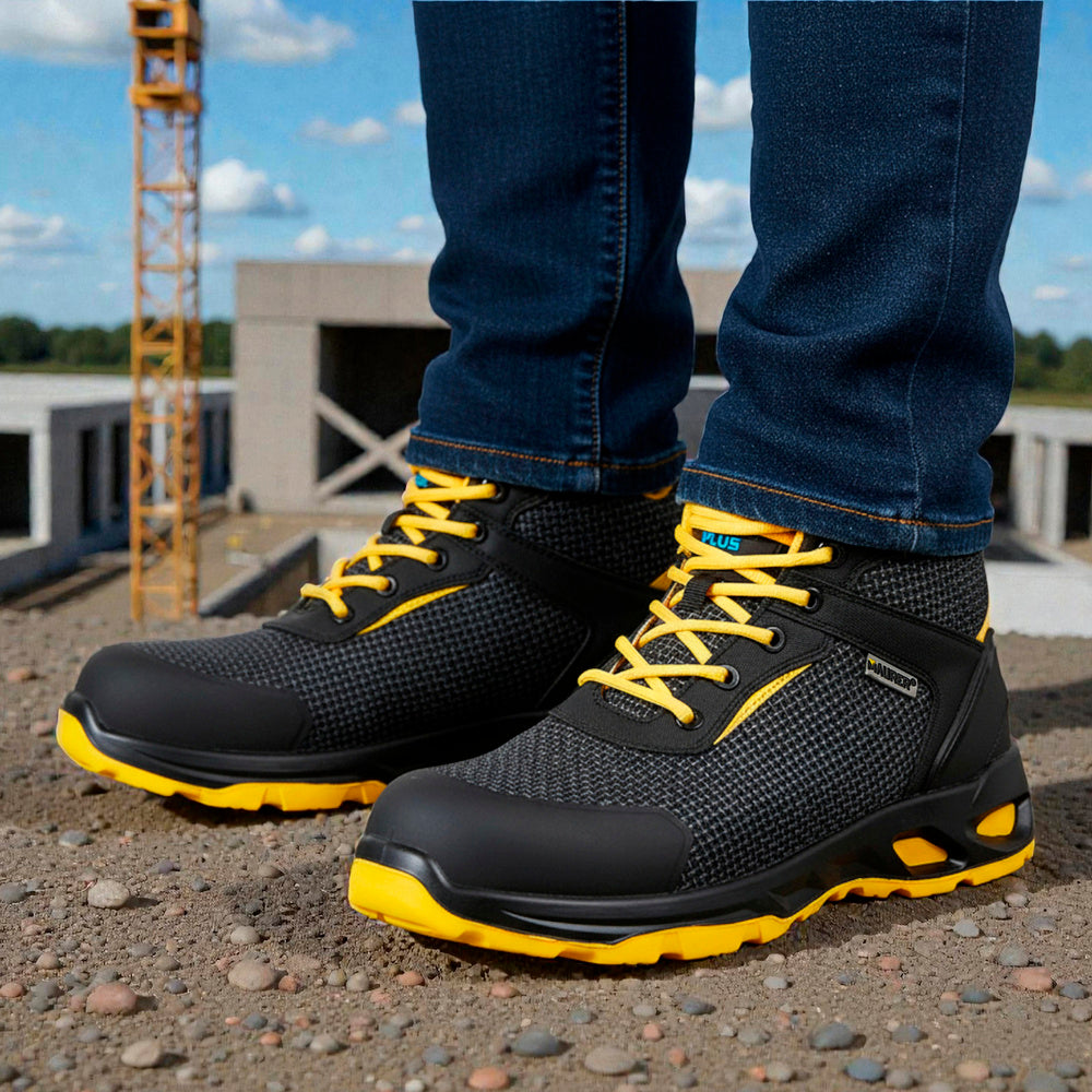 Botas Seguridad Maurer S3 Modelo Amerina Antideslizante con Suela Resistente a los Hidrocarburos. Talla 42.