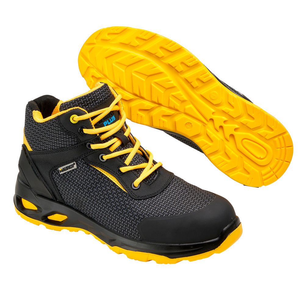 Botas Seguridad Maurer S3 Modelo Amerina Antideslizante con Suela Resistente a los Hidrocarburos. Talla 44.