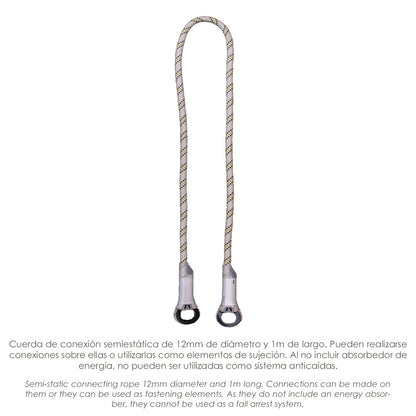 Cinturon Seguridad con Cuerda y Mosquetón
