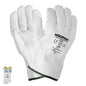 Guantes Piel FLOR  11" Con Colgador (Par)