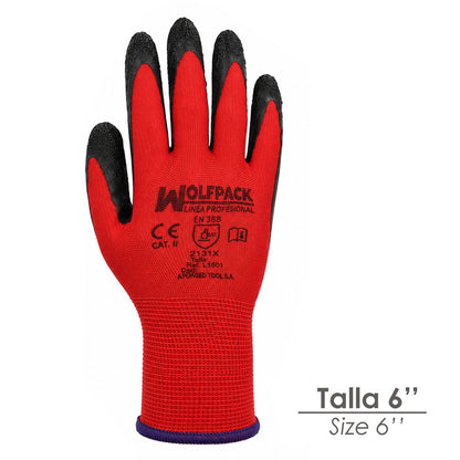 Guantes Latex / Nylon Gripflex Talla  6" (Par)