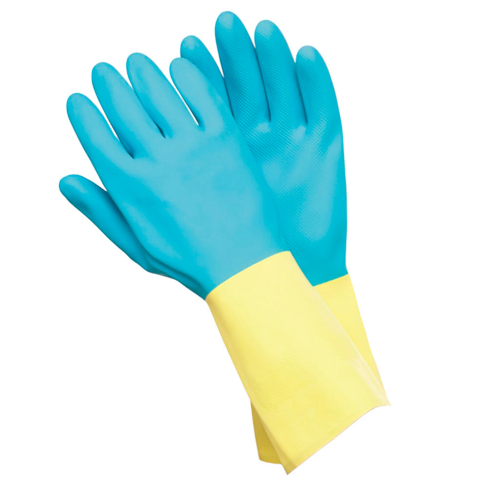Guantes Neopreno / Latex Bicolor Talla L Doméstico (Par)