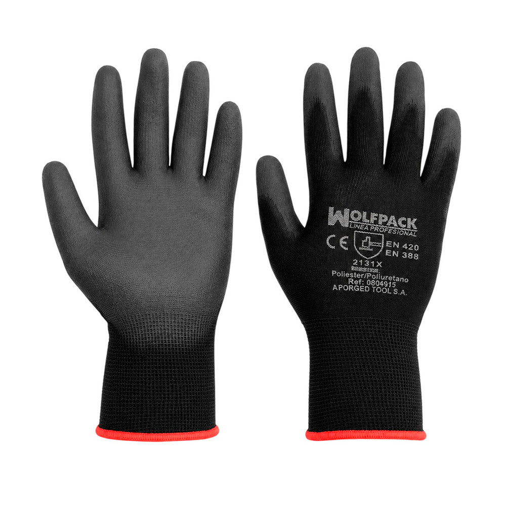 Guantes Poliuretano / Poliester Impregnado  6" (Par)