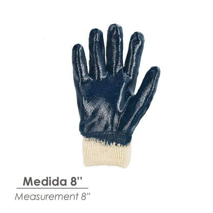 Guantes Nitrilo / Lona Pesados Nimax 8" (Par)