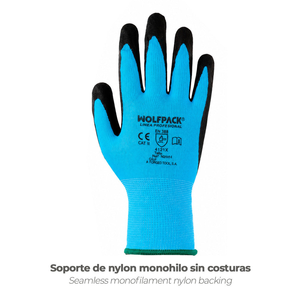 Guantes Nitrilo Reforzado Impregnado Talla 7" (Par)