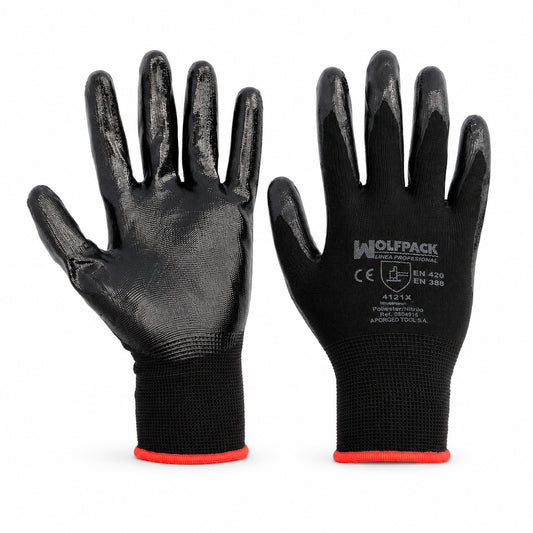 Guantes Nitrilo / Poliester Impregnado 6" (Par)