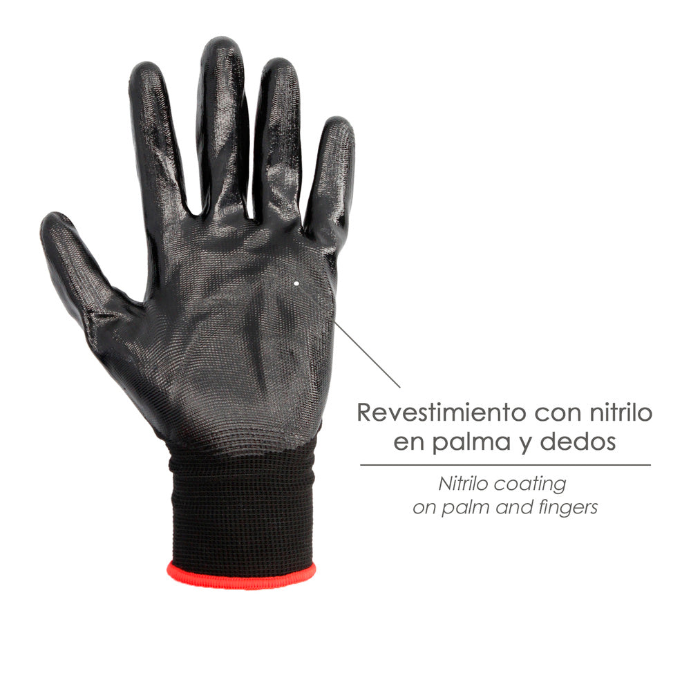 Guantes Nitrilo / Poliester Impregnado 6" (Par)