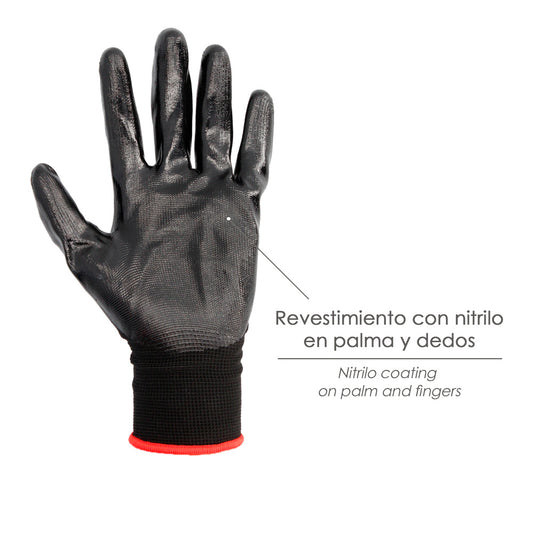 Guantes Nitrilo / Poliester Impregnado 9" (Par)