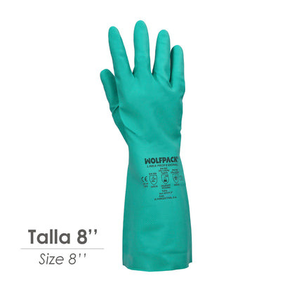 Guante Nitrilo Oil Resistant Talla M 8" (Par)