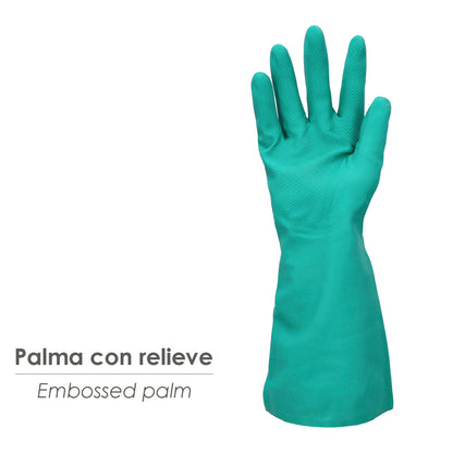 Guante Nitrilo Oil Resistant Talla M 8" (Par)