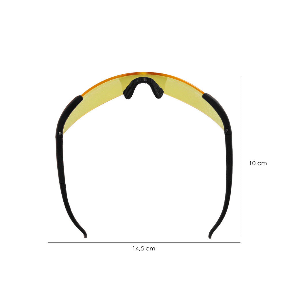 Gafas Proteccion En166 Patillas Ajustables Lentes Ambar, Puente Engomado, Homologadas EN166
