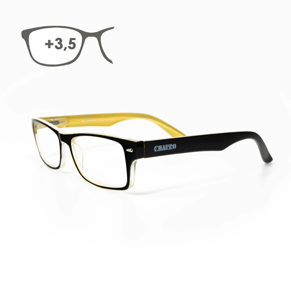 Gafas Lectura Kansas Negro / Amarillo. Aumento +3,5 Gafas De Vista, Gafas De Aumento, Gafas Visión Borrosa