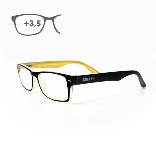 Gafas Lectura Kansas Negro / Amarillo. Aumento +3,5 Gafas De Vista, Gafas De Aumento, Gafas Visión Borrosa