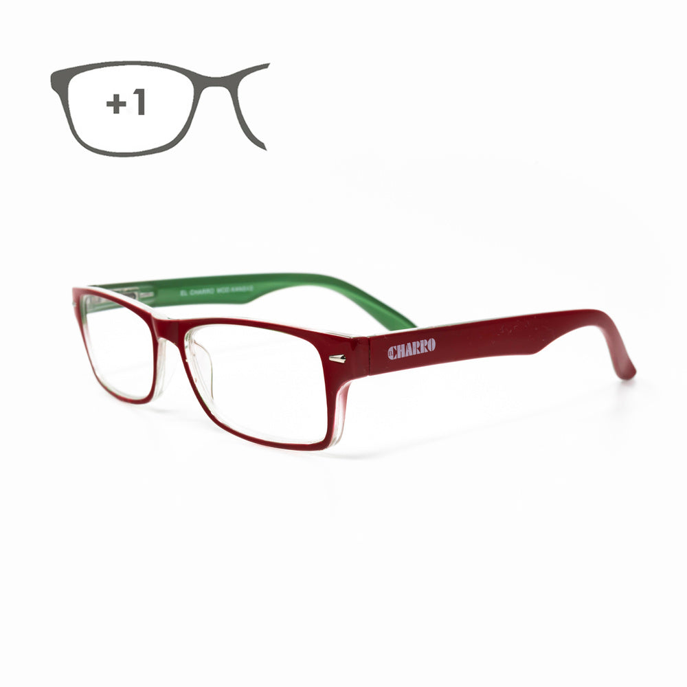 Gafas Lectura Kansas Rojo / Verde. Aumento +1,0 Gafas De Vista, Gafas De Aumento, Gafas Visión Borrosa