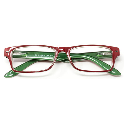 Gafas Lectura Kansas Rojo / Verde. Aumento +1,5 Gafas De Vista, Gafas De Aumento, Gafas Visión Borrosa