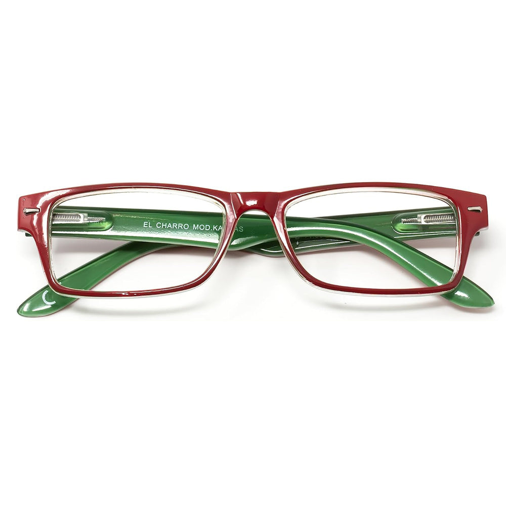 Gafas Lectura Kansas Rojo / Verde. Aumento +2,0 Gafas De Vista, Gafas De Aumento, Gafas Visión Borrosa
