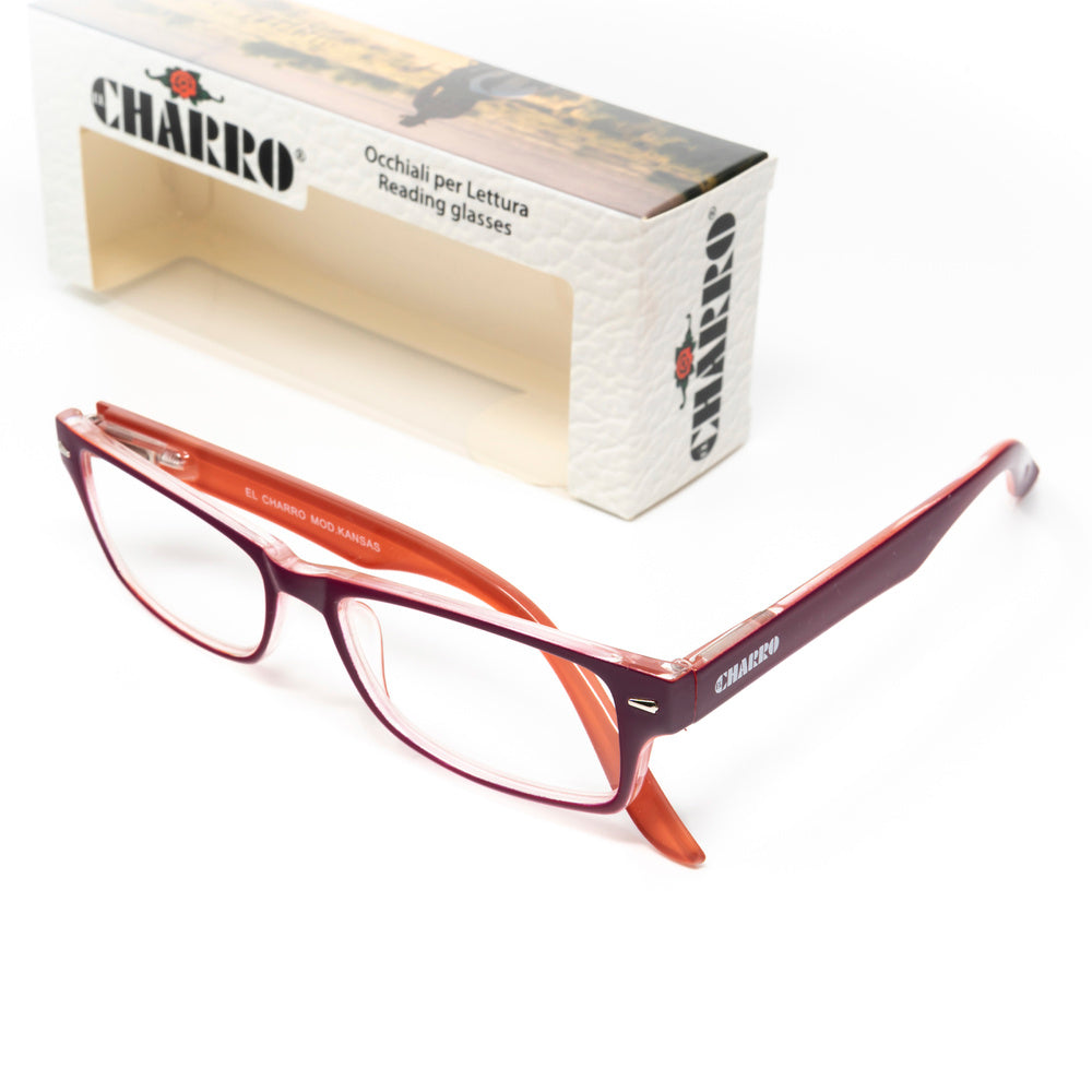 Gafas Lectura Kansas Morado / Naranja. Aumento +1,5 Gafas De Vista, Gafas De Aumento, Gafas Visión Borrosa