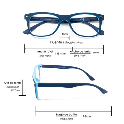Gafas Lectura Illinois Azules. Aumento +1,0 Gafas De Vista, Gafas De Aumento, Gafas Visión Borrosa