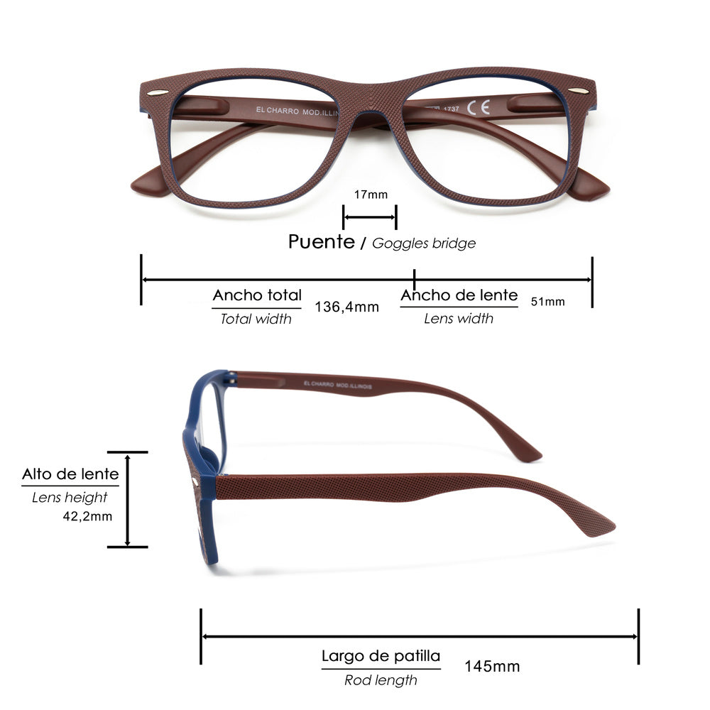 Gafas Lectura Illinois Rojas Aumento +2,0 Gafas De Vista, Gafas De Aumento, Gafas Visión Borrosa