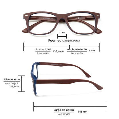 Gafas Lectura Illinois Rojas Aumento +3,5 Gafas De Vista, Gafas De Aumento, Gafas Visión Borrosa