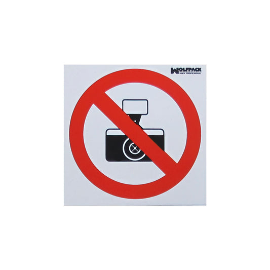 Cartel Prohibido Hacer Fotografias 10,5x10,5 cm.