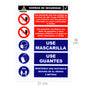 Cartel Combinado Aviso Normas Seguridad 21x 30 (Alt.) cm.