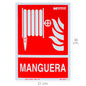 Cartel / Señal Fluorescente Manguera 21x 30 (Alt.) cm.
