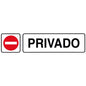 Rotulo Adhesivo 250x63 mm. Privado