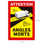 Rotulo / Pegatina Adhesivo Angulo Muerto Camion 25x17 cm. pegatina Angulo Muerto Francia Obligatoria