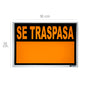 Cartel Se Traspasa 50 x 35 (Alt.) cm.