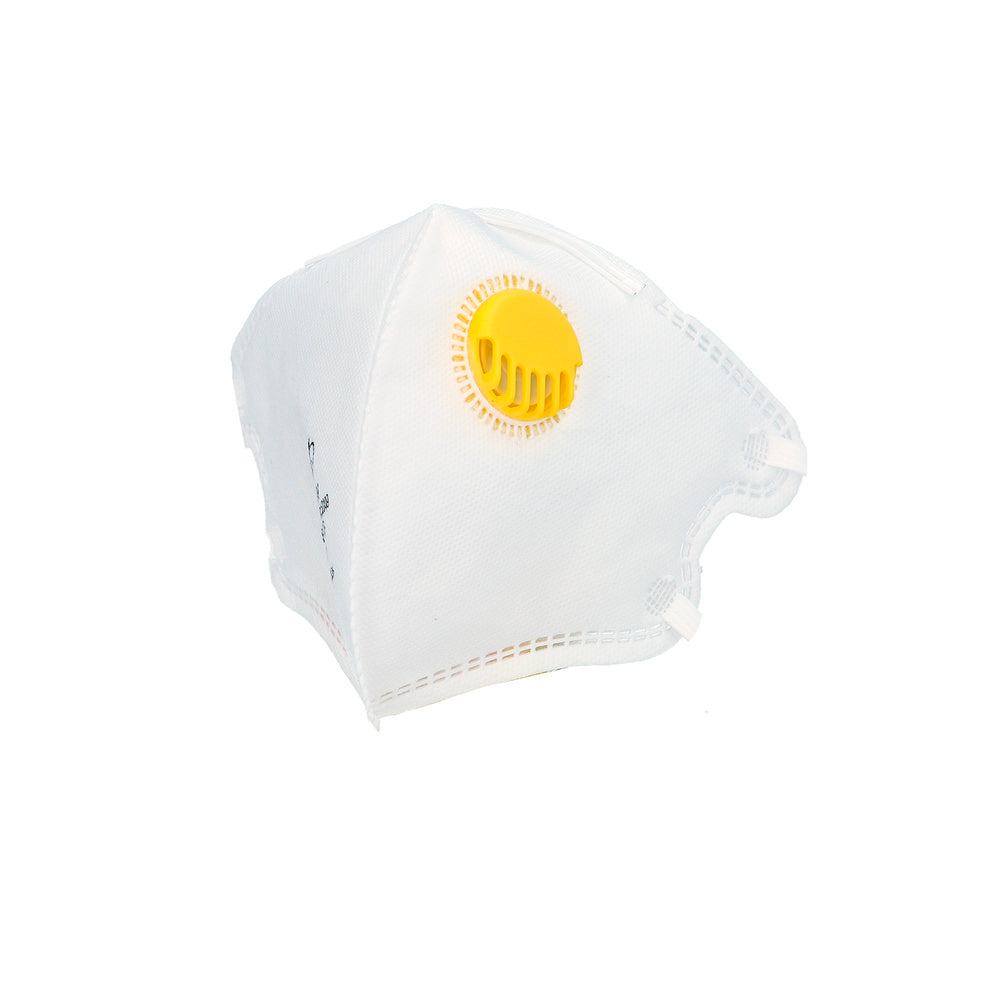 Mascarilla Respiratoria FFP2 Con Valvula. Plegable (20 Unidades) Envasadas Individualmente
